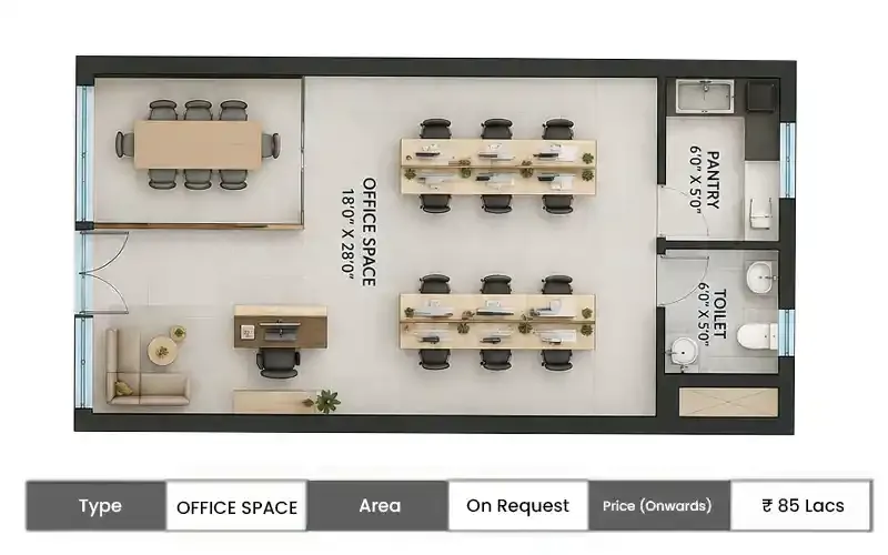 Vedshree Felix Imperial Office Space floor plan, sq ft area